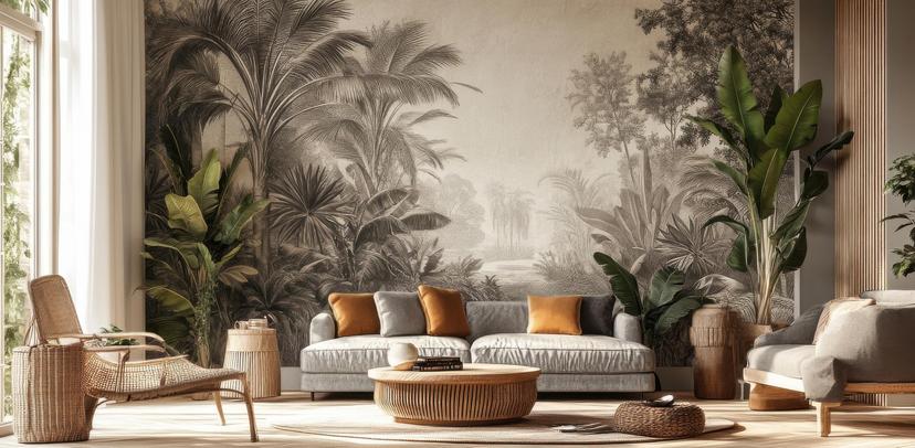 Fotótapéta nappaliba, hálószobába és irodába: hogyan válaszd ki a megfelelő mintát tér szerint