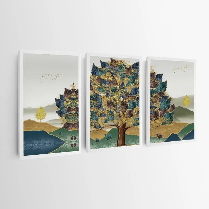 többrészes vászonkép Bluend Red Tree mockup 0