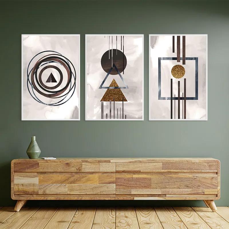 többrészes vászonkép Greybstract Set mockup 2