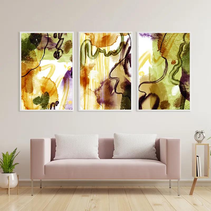 többrészes vászonkép Orange Purplert mockup 3