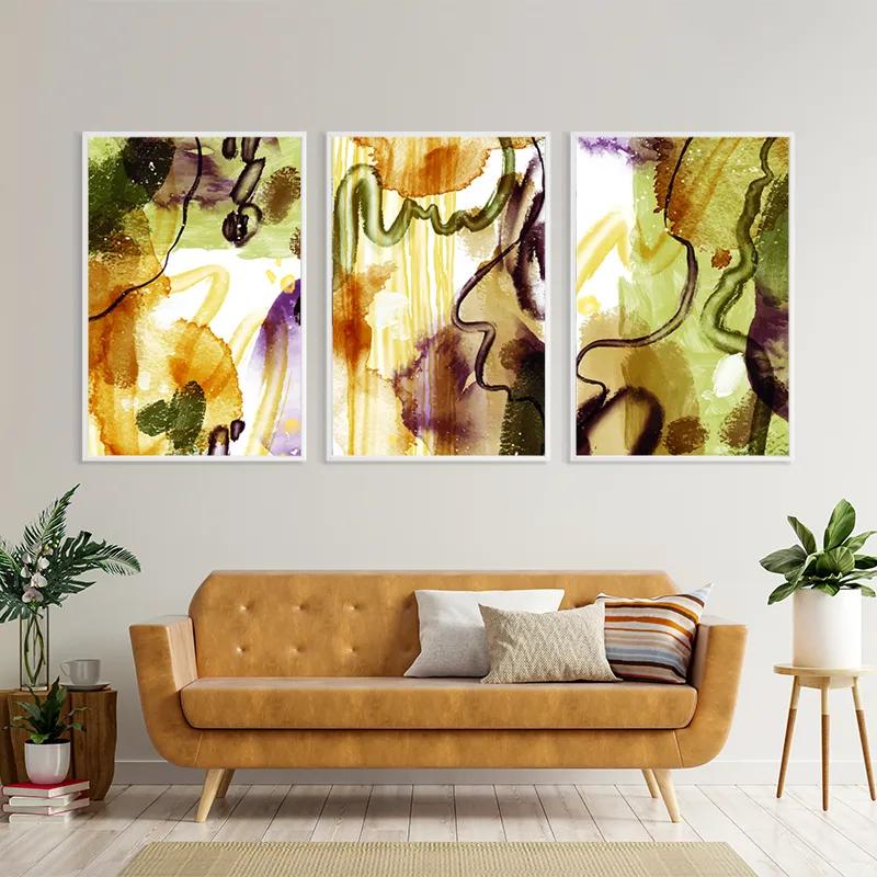 többrészes vászonkép Orange Purplert mockup 4