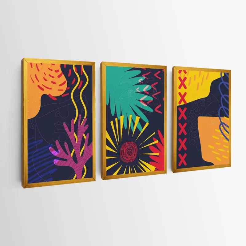 többrészes vászonkép Abstract Face mockup 0