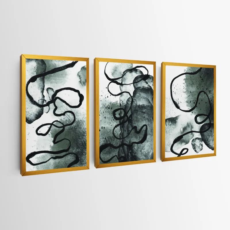 többrészes vászonkép Black Linesrt mockup 0