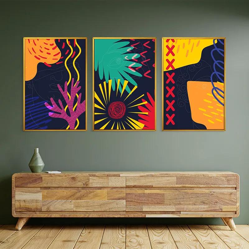 többrészes vászonkép Abstract Face mockup 2