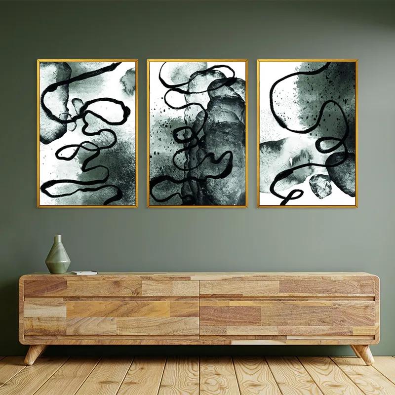 többrészes vászonkép Black Linesrt mockup 2