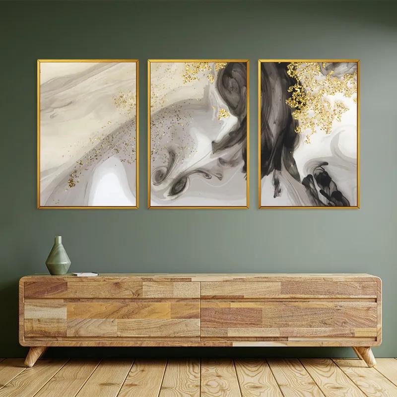 többrészes vászonkép Cream Glitter Set mockup 2