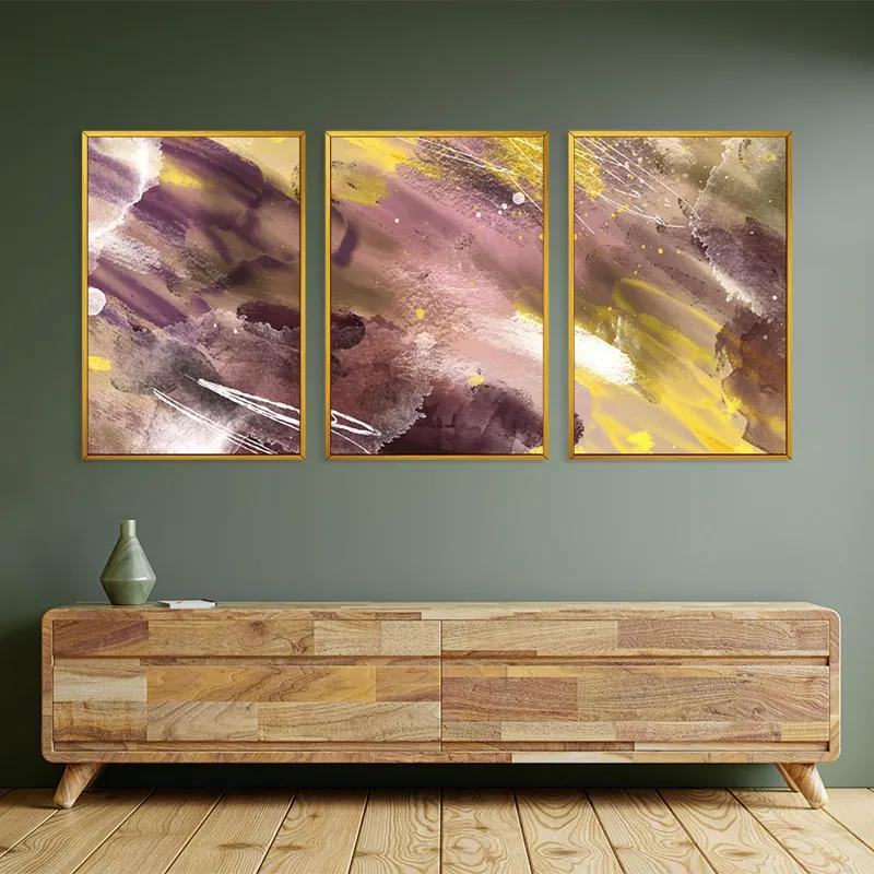 többrészes vászonkép Purple Set mockup 2