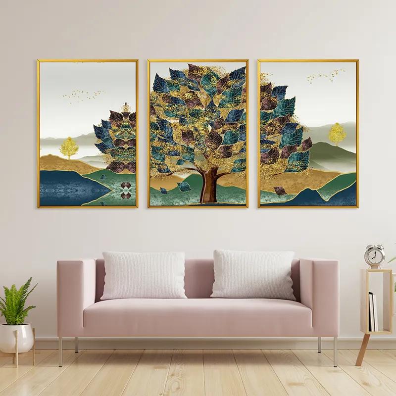 többrészes vászonkép Bluend Red Tree mockup 3