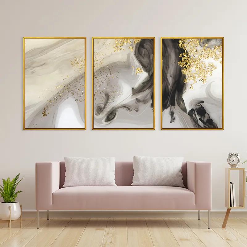 többrészes vászonkép Cream Glitter Set mockup 3