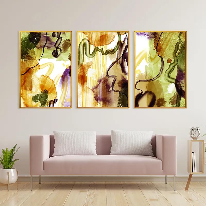 többrészes vászonkép Orange Purplert mockup 3