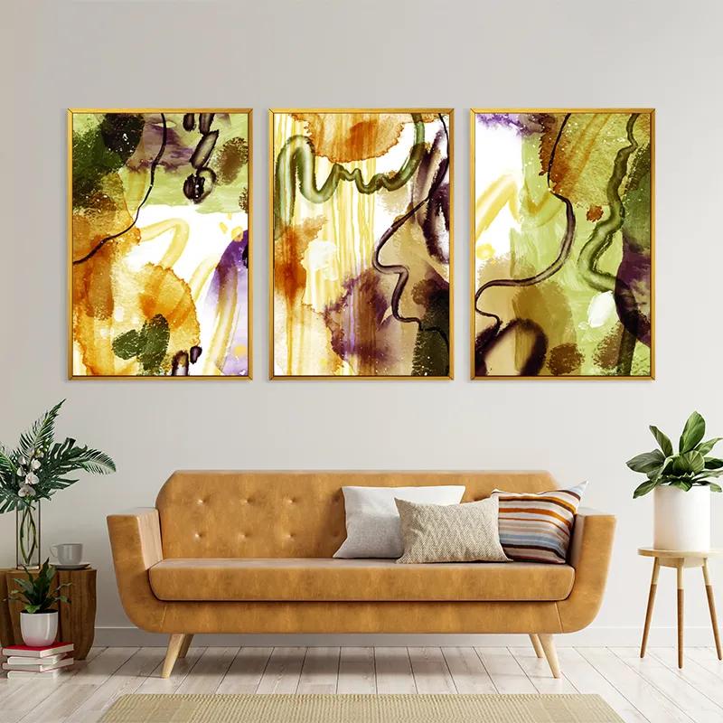 többrészes vászonkép Orange Purplert mockup 4