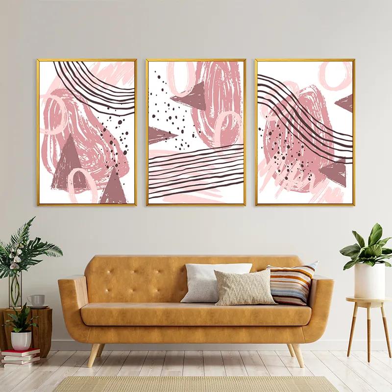 többrészes vászonkép Pink Set mockup 4