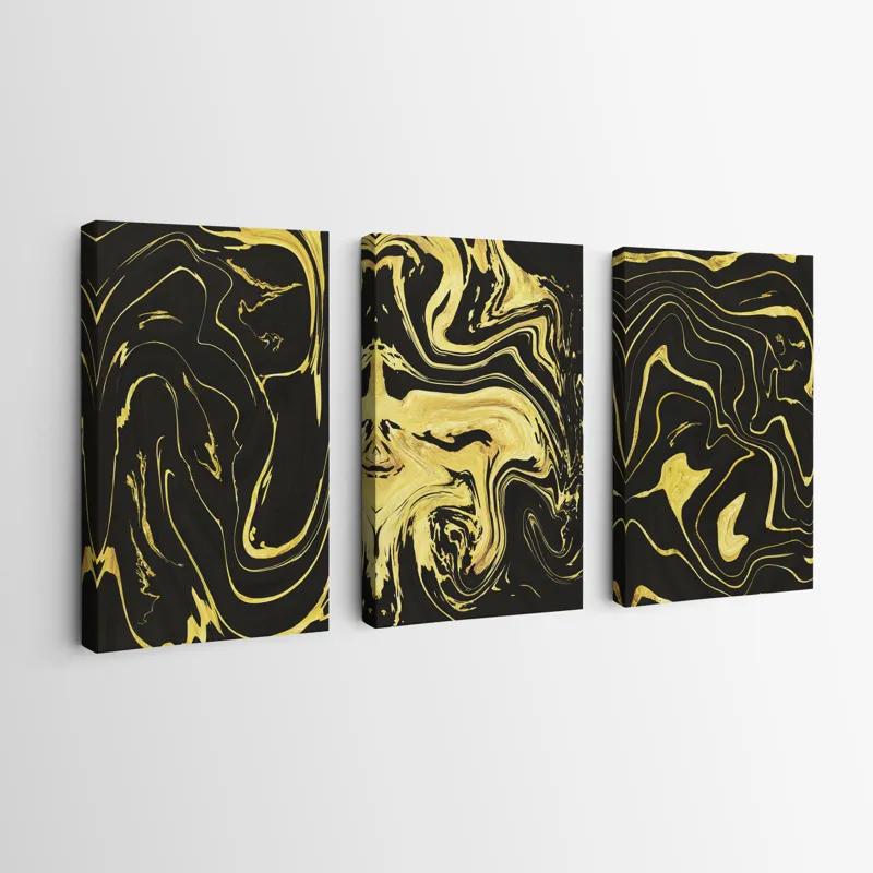 többrészes vászonkép Abstract Gold Lines mockup 0