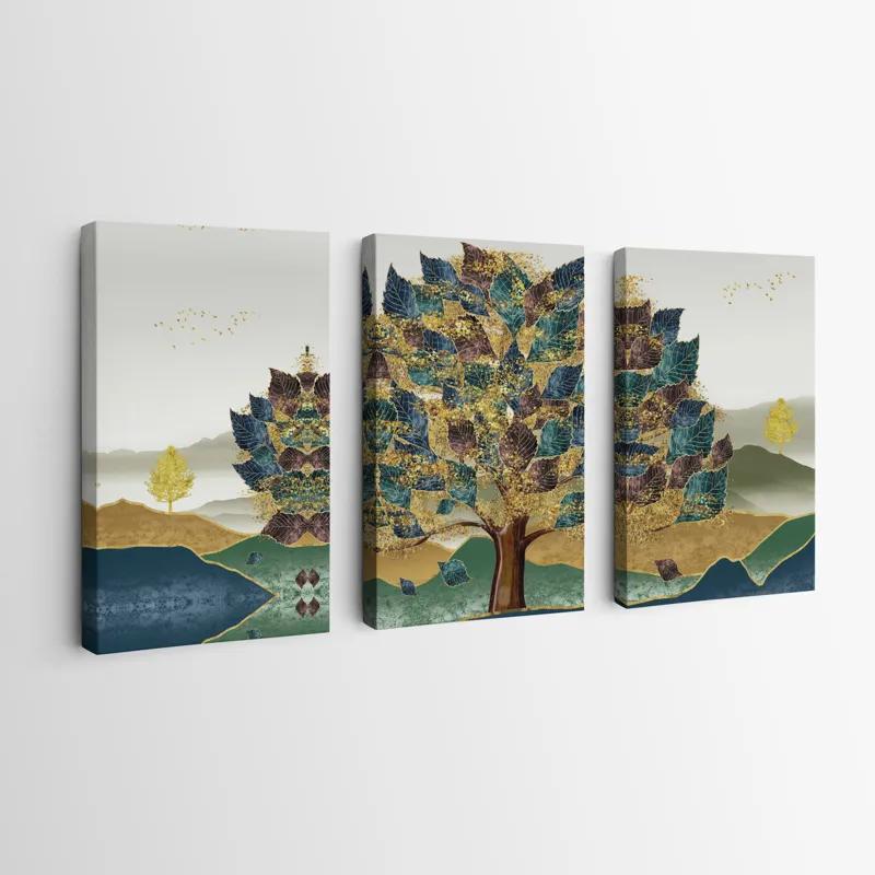 többrészes vászonkép Bluend Red Tree mockup 0