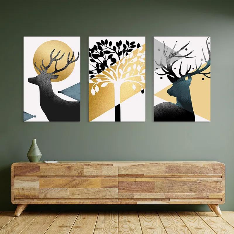 többrészes vászonkép Blacknd White Tree mockup 2