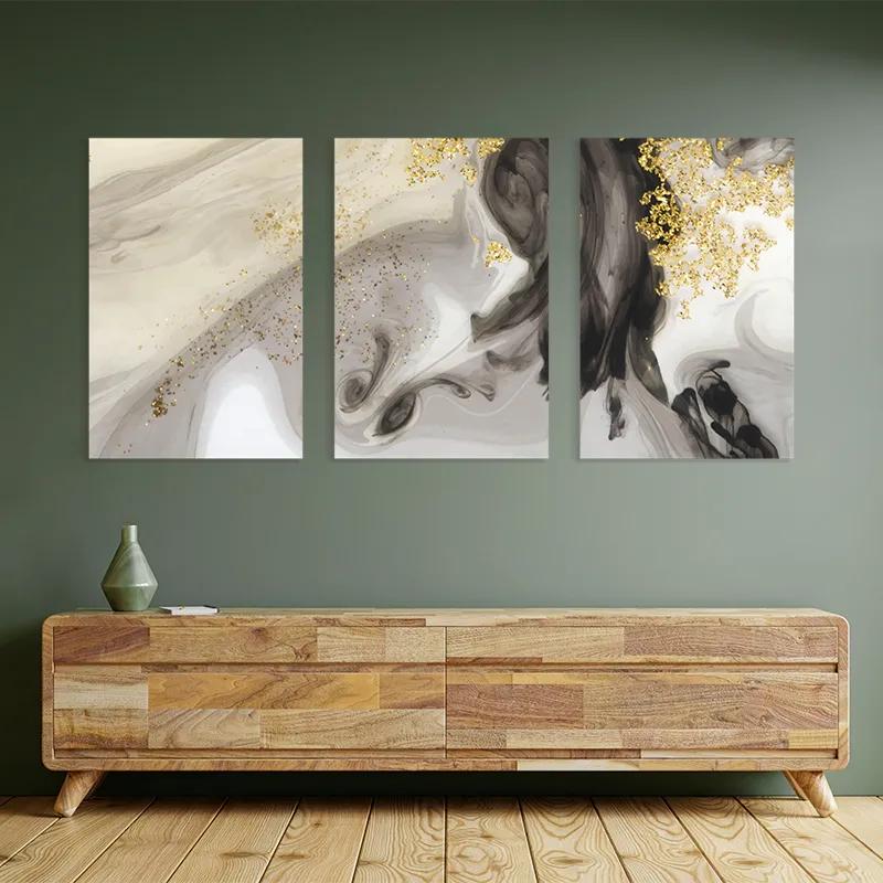 többrészes vászonkép Cream Glitter Set mockup 2