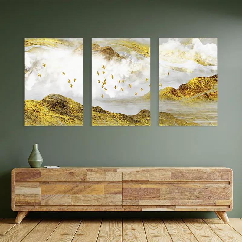 többrészes vászonkép Gold Mountain Set mockup 2
