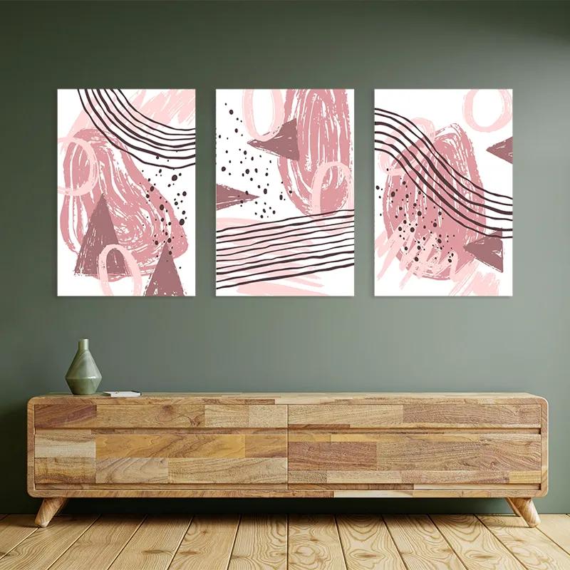 többrészes vászonkép Pink Set mockup 2