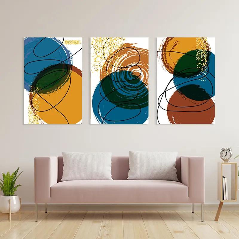 többrészes vászonkép Abstract Circles mockup 3