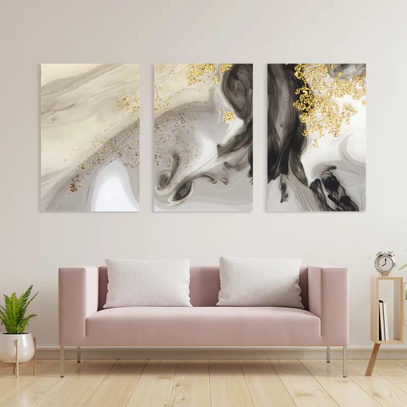 többrészes vászonkép Cream Glitter Set mockup 3