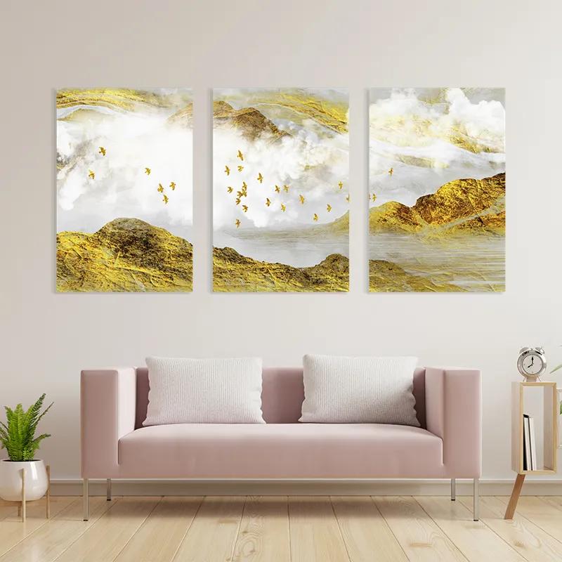 többrészes vászonkép Gold Mountain Set mockup 3