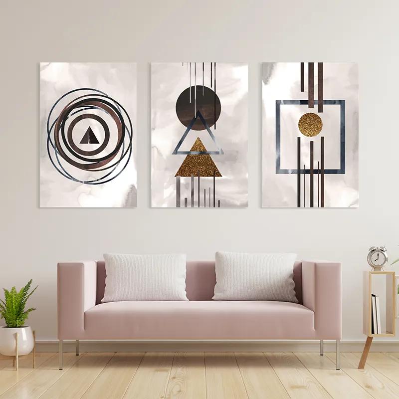 többrészes vászonkép Greybstract Set mockup 3