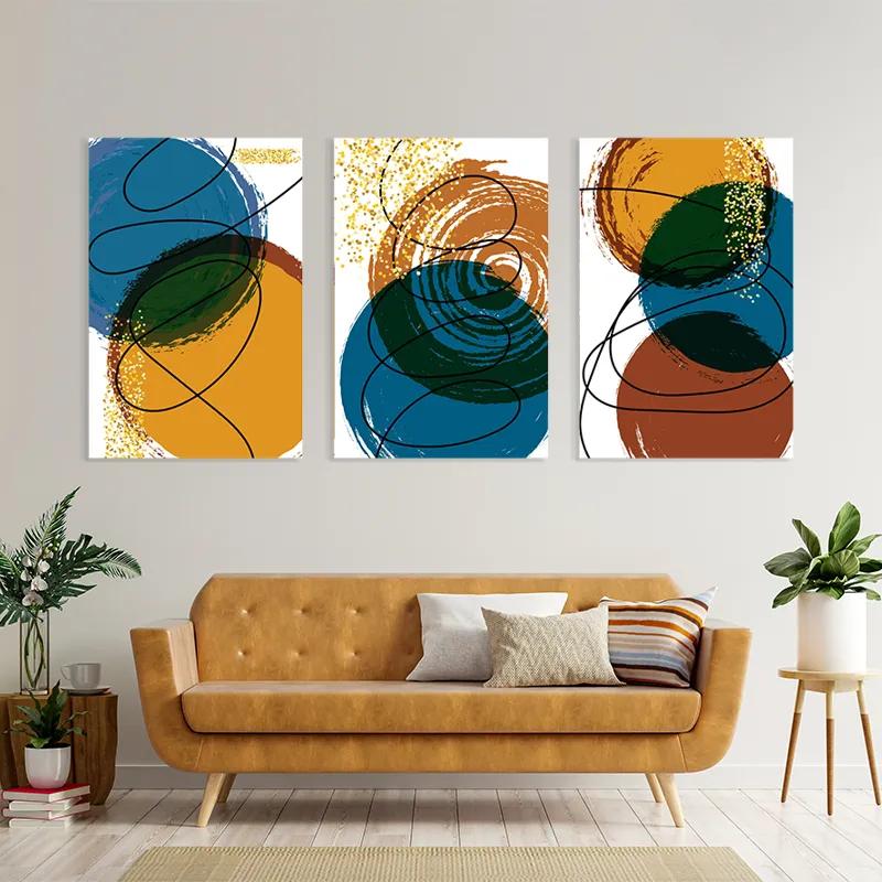 többrészes vászonkép Abstract Circles mockup 4