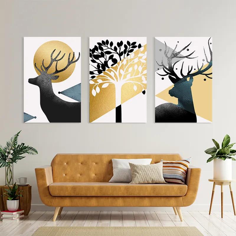 többrészes vászonkép Blacknd White Tree mockup 4