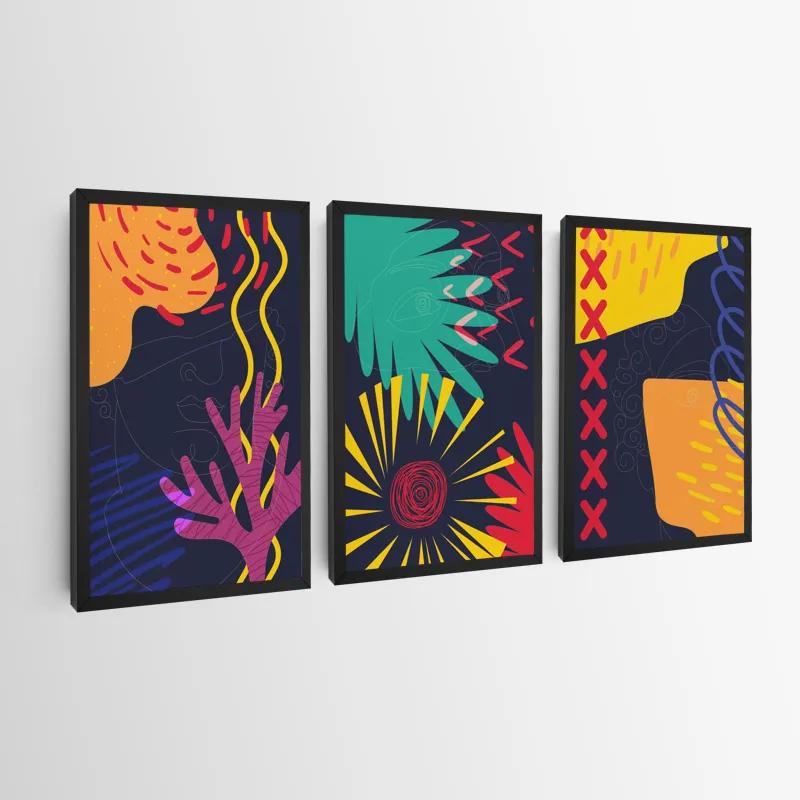 többrészes vászonkép Abstract Face mockup 0