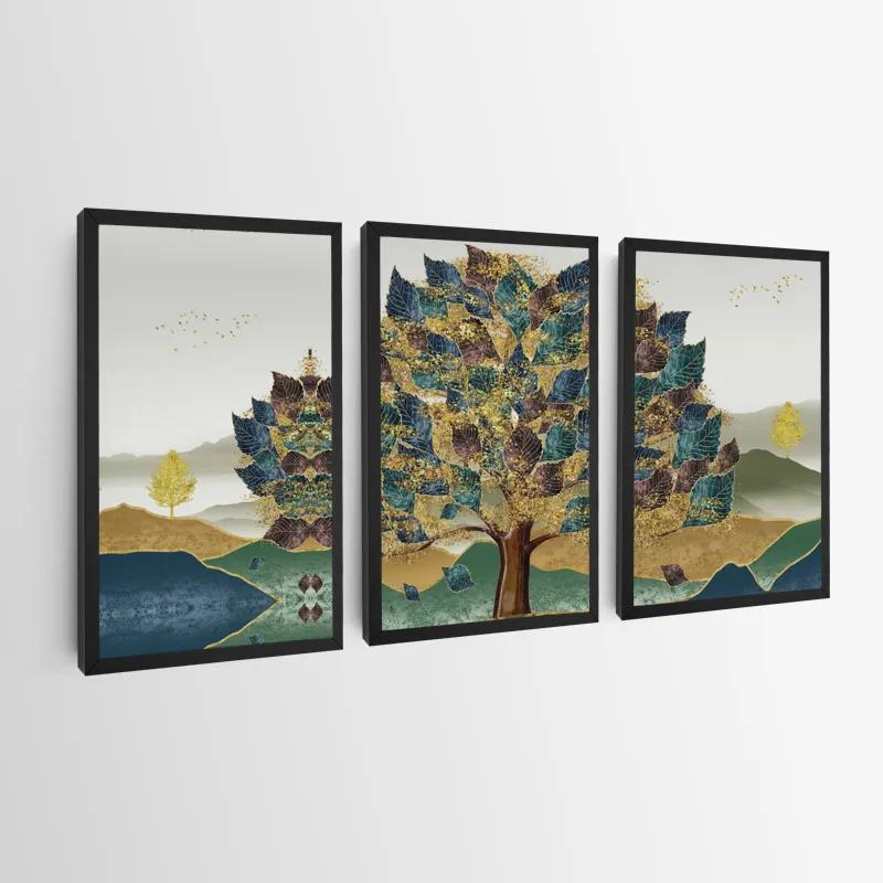 többrészes vászonkép Bluend Red Tree mockup 0