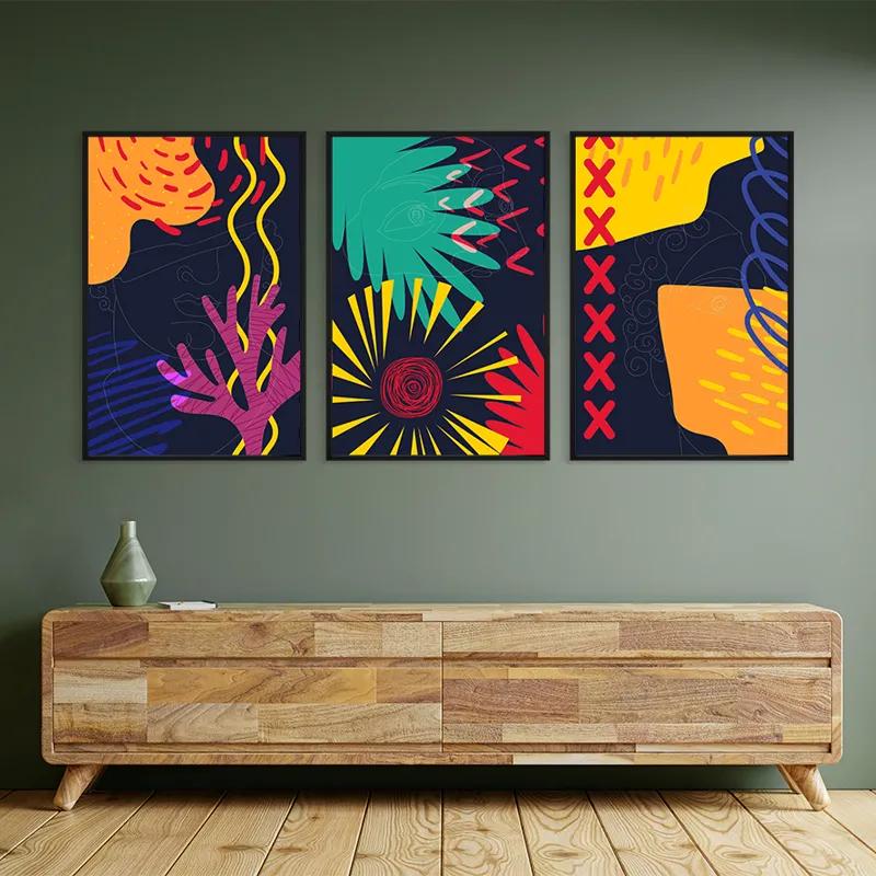 többrészes vászonkép Abstract Face mockup 2