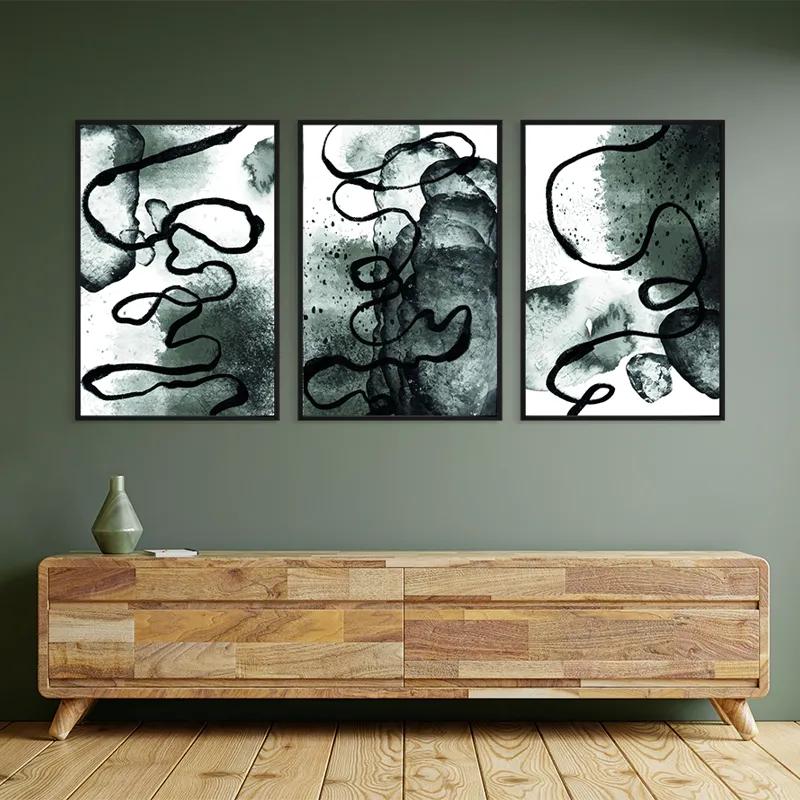 többrészes vászonkép Black Linesrt mockup 2