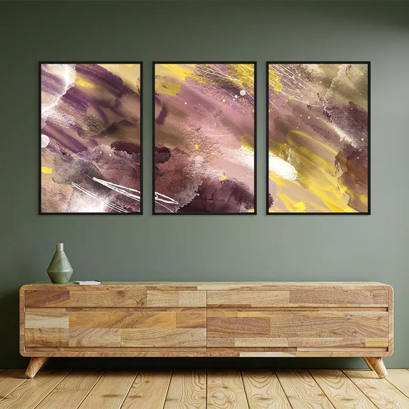 többrészes vászonkép Purple Set mockup 2