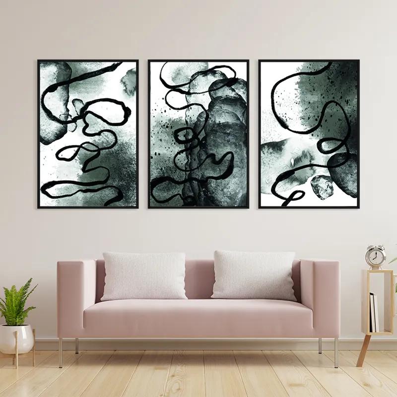 többrészes vászonkép Black Linesrt mockup 3