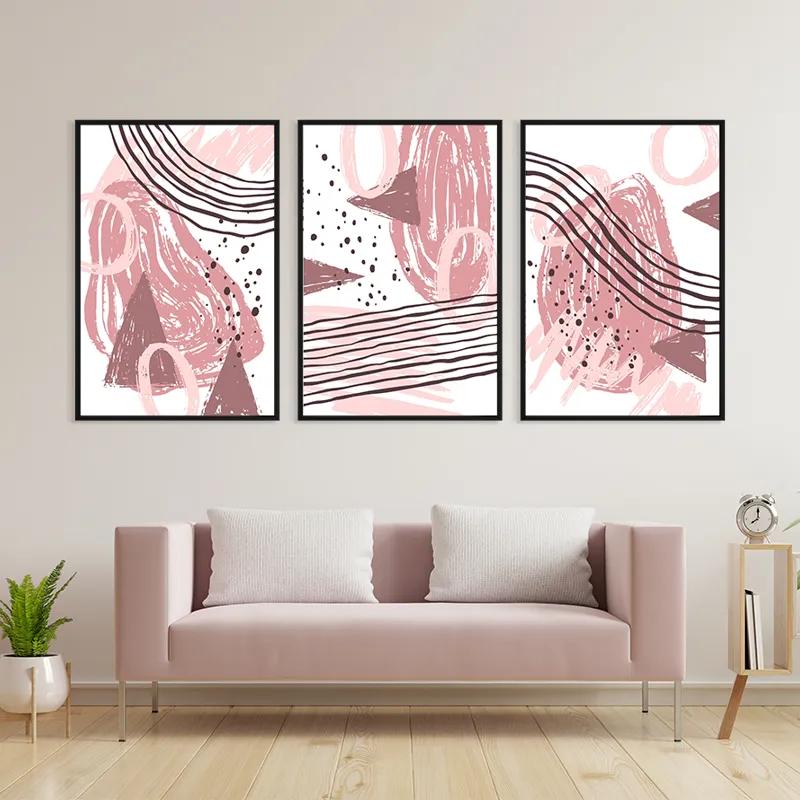 többrészes vászonkép Pink Set mockup 3