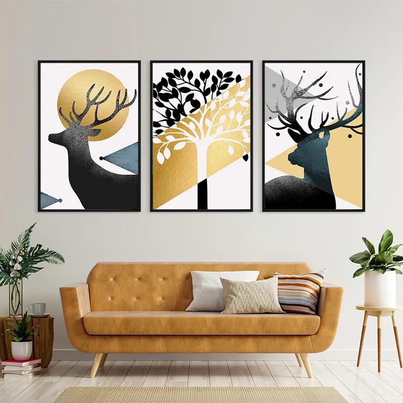 többrészes vászonkép Blacknd White Tree mockup 4