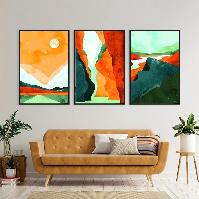 többrészes vászonkép Mountain Set mockup 4