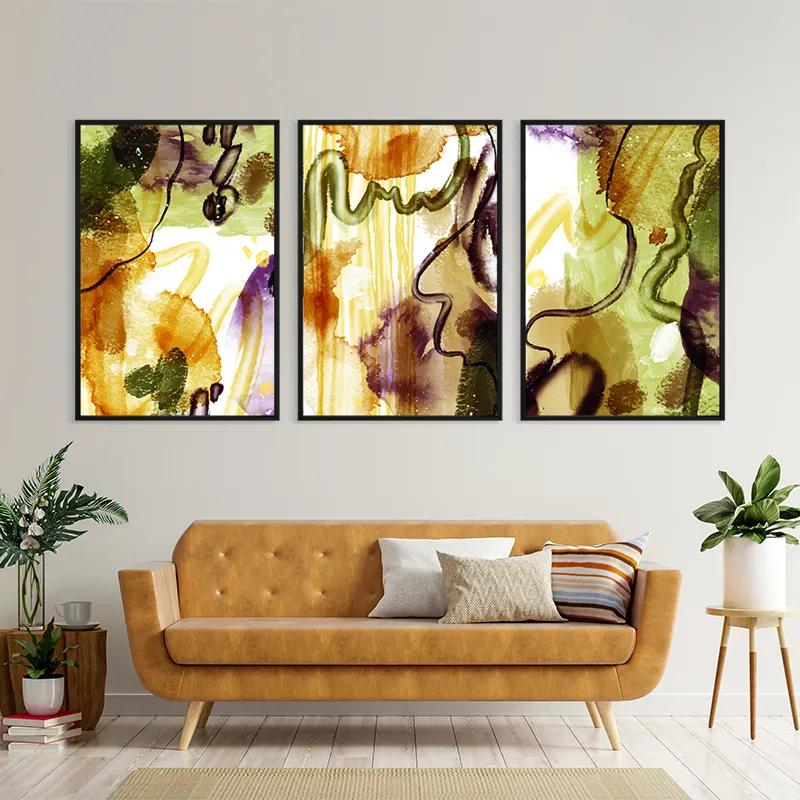 többrészes vászonkép Orange Purplert mockup 4