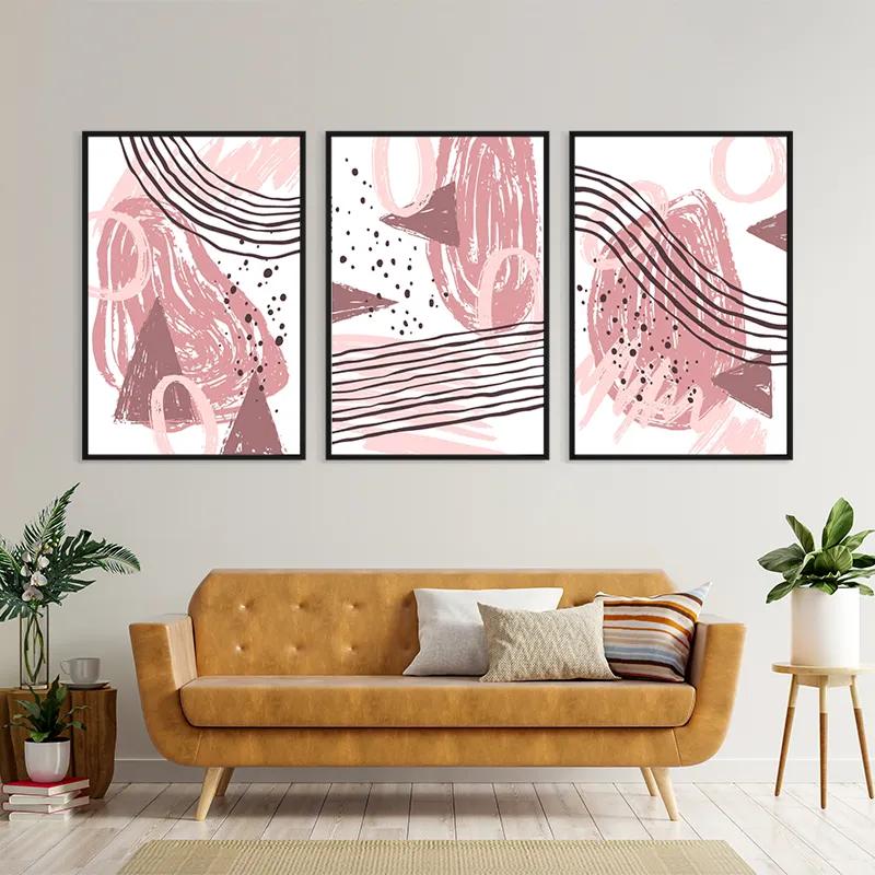 többrészes vászonkép Pink Set mockup 4