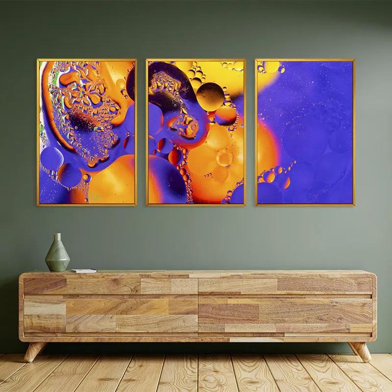 többrészes vászonkép Purple Orange Oil mockup 2