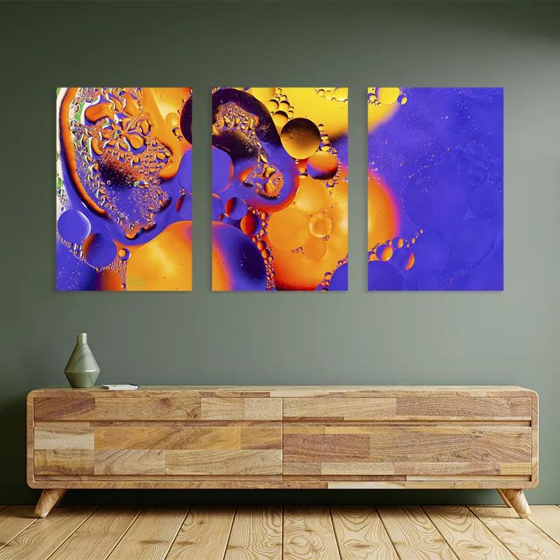 többrészes vászonkép Purple Orange Oil mockup 2