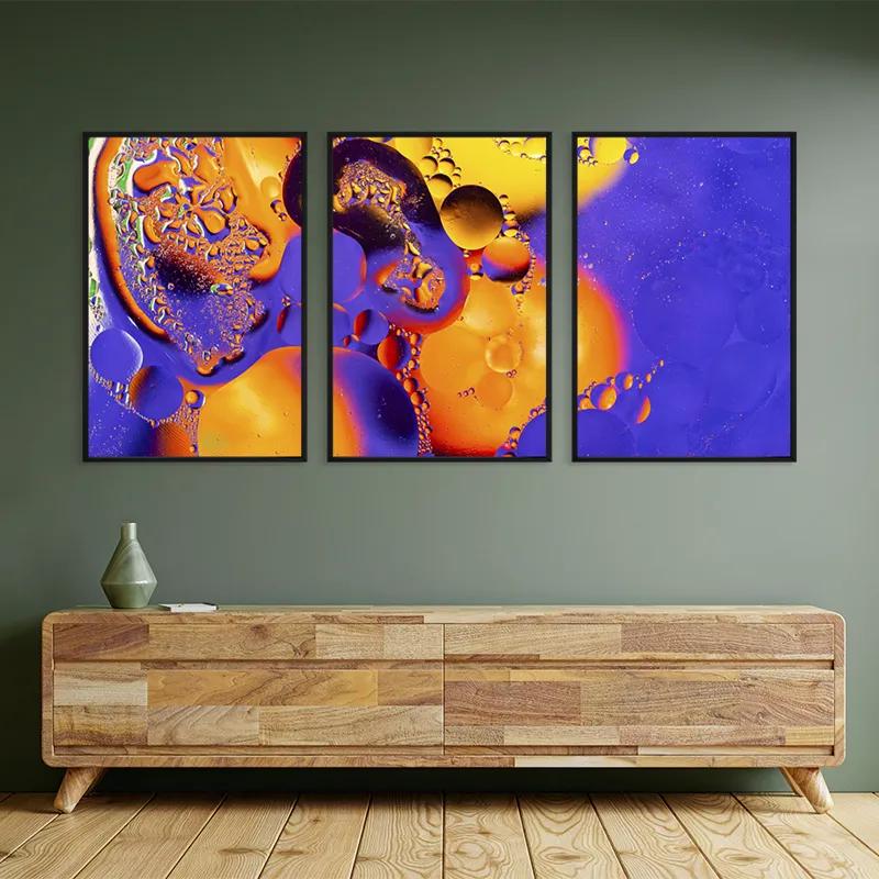 többrészes vászonkép Purple Orange Oil mockup 2