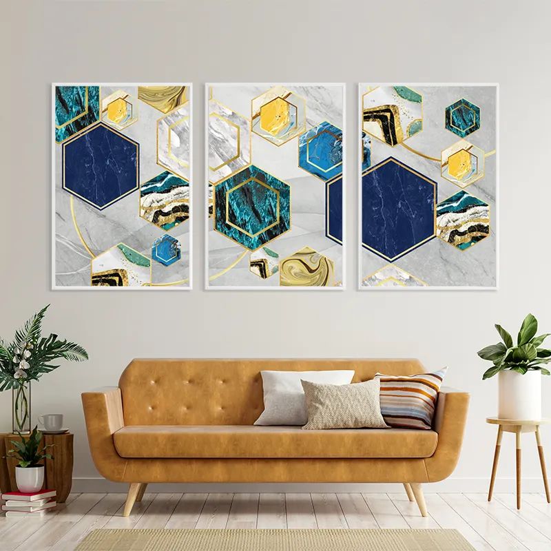 Marble Hexagon mockup 4