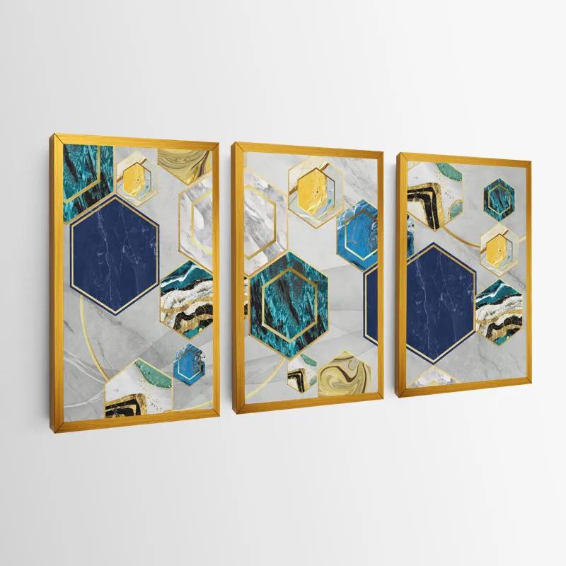 többrészes vászonkép Marble Hexagon mockup 0