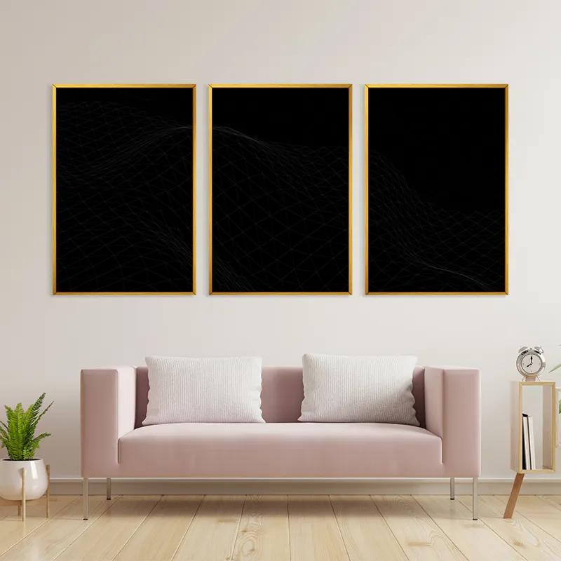 többrészes vászonkép Triangle Wave mockup 3