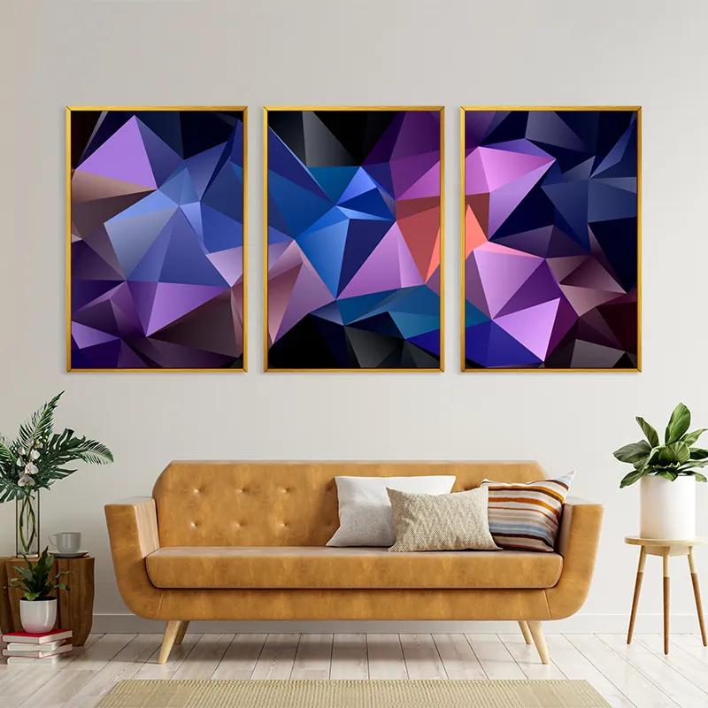 többrészes vászonkép Purple Shades mockup 4