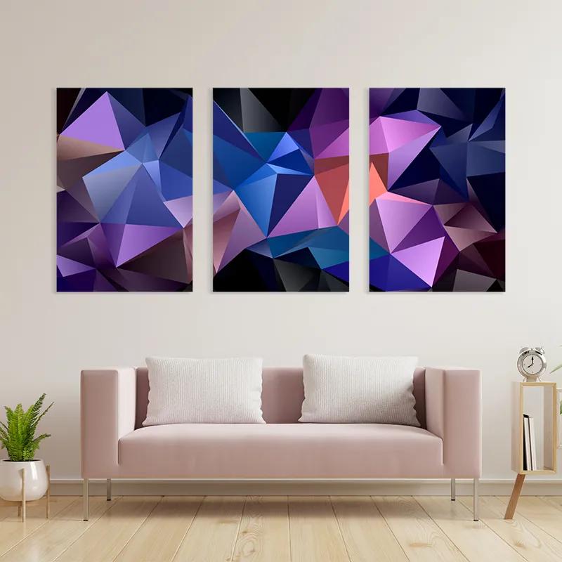 többrészes vászonkép Purple Shades mockup 3