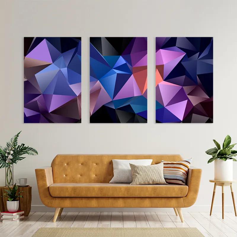 többrészes vászonkép Purple Shades mockup 4