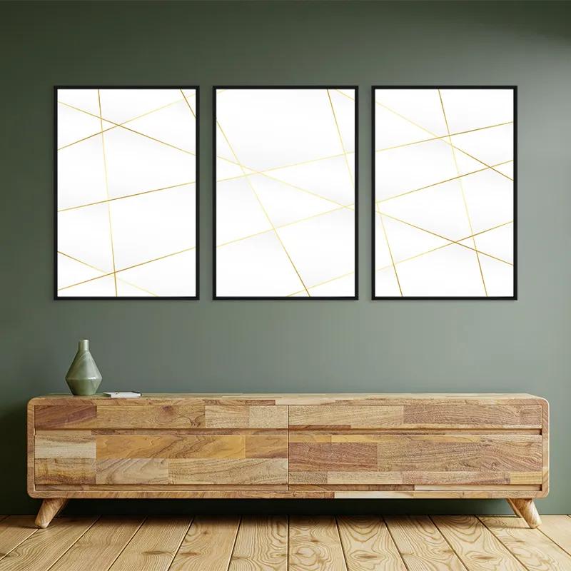 többrészes vászonkép Gold Lines mockup 2