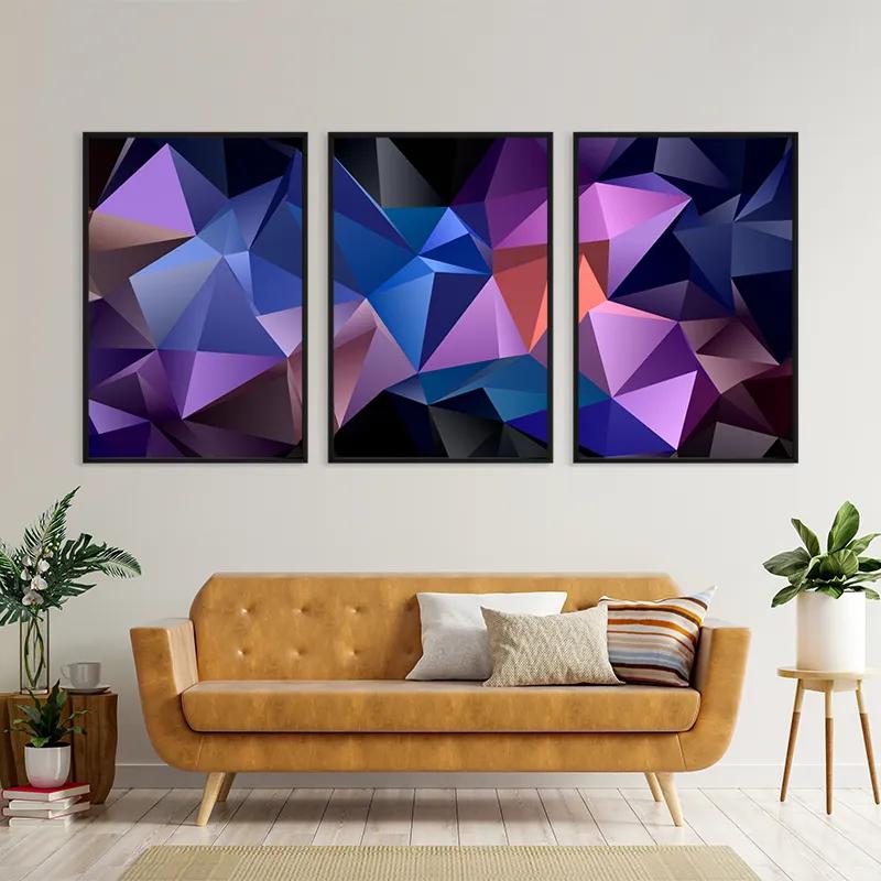 többrészes vászonkép Purple Shades mockup 4